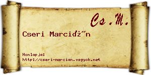 Cseri Marcián névjegykártya